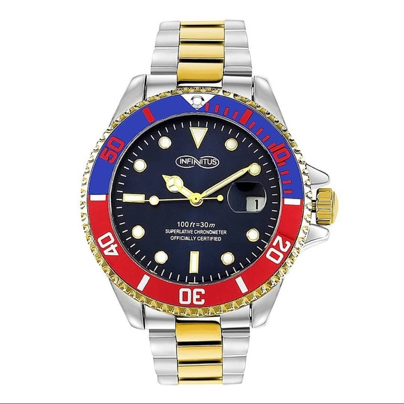 Automatic blue red watch - Picture 2 of 2
